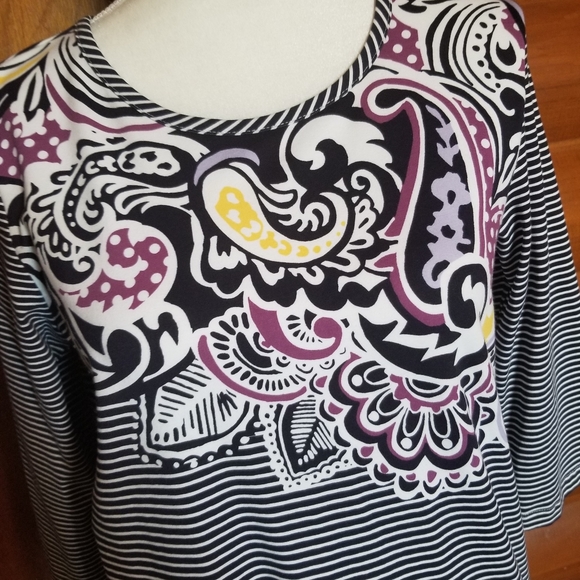 Christopher and Banks Pullover Shirt 3/4 Sleeves Az P/M - Picture 6 of 6